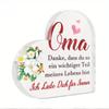  1pc Heart-Shaped Acrylic Sign - 'Grandma, Thank You for Being an Important Part of My Life' - Floral Design Desktop Decor for Home