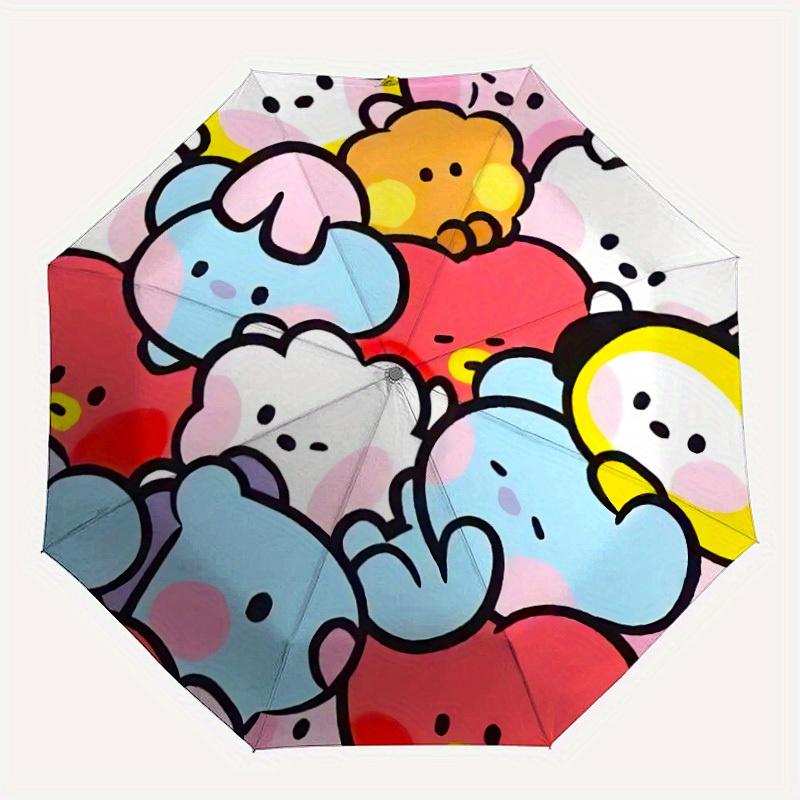 

1pc Cute Animals Automatic Open/Close Umbrella, Umbrella with cartoon Design, Portable Compact Umbrella for Men & Women, Good Holiday Gift y