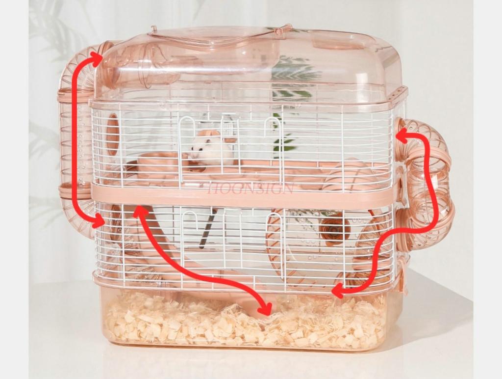 Hamster Cage Villa Escape Prevention Little Hamster House Golden Wire Bear Cage Luxury House