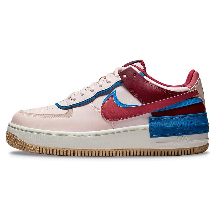 New Nike Air Force 1 Low Shadow Light Soft Pink Team Red Blue Women's CI0919-601