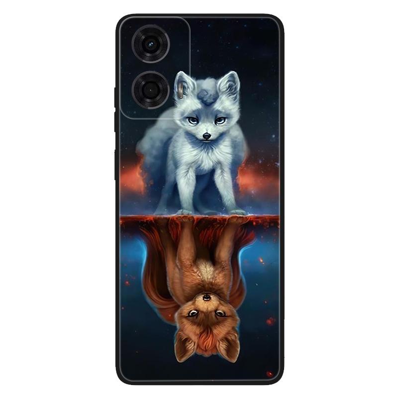 For Moto G85 5G Case TPU Space Soft Silicone Back Cover Phone Cases For Motorola Moto E14 MotoG85 Wolf Protective Cool funda
