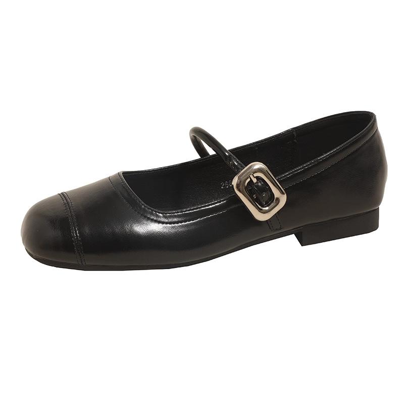 Silver word with light mouth flat bottom Mary Jane women's shoes new with skirt single shoes