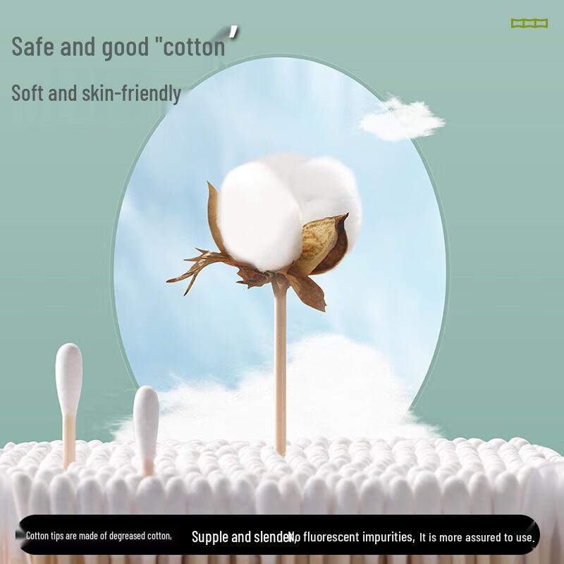 Chahua doppelseitige Bambus-Wattestäbchen, 800 Stück