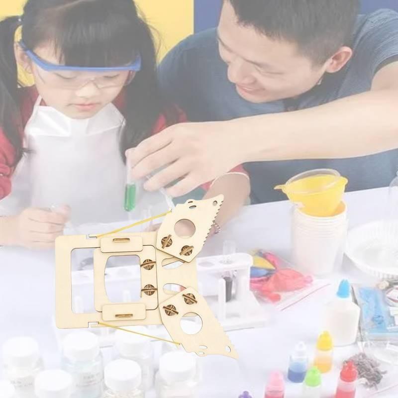 Kid's Diy Mechanical Hand Puzzle Educational Toy Wooden Material Pack M-12