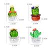 Creative Simulation Cactus  Plant Decor Transparent Fleshy Car Computer Decoration Ornaments Decorative Crafts Home Accessories