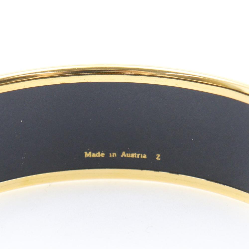 HERMES EmailGM Bangle Shippo Horse Red Plated Gold 33.4g Women Used