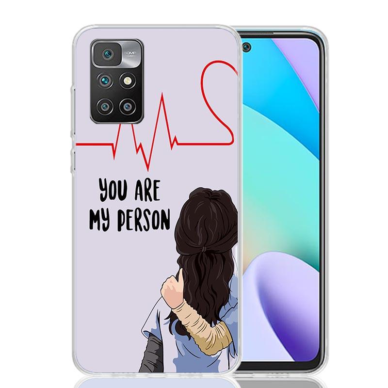 Greys Anatomy Person Case Phone Cover for Xiaomi Redmi 13 13C 14C 12 12C 10 10C 10A 9 9C 9A 9T 8 8A 7 7A 6 Pro 6A K70 K60 K40 K2
