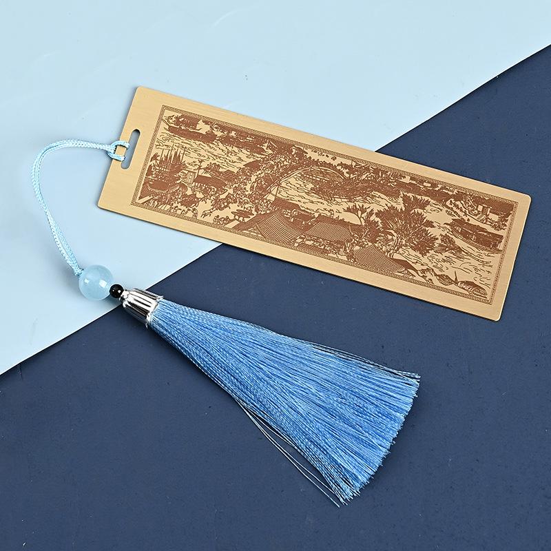 Lantingji Xu Calligraphy Brass Bookmark – Artistic Cultural Gift for Teacher s Day