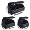 Durable Multi-purpose Car Trunk Storage Vehicle Organizer with Lock PU Leather Car Storage Box Foldable Auto Bag