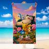 Quick Dry Beach Towel Pokémon Pattern, Lightweight Absorbent Towel for Pool Beach Vacation Use