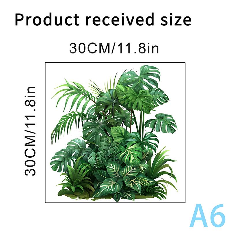 

Зеленые листья растений Наклейка на туалет Самоклеящиеся настенные наклейки для ванной Наклейка на стену Украшения для дома Наклейки