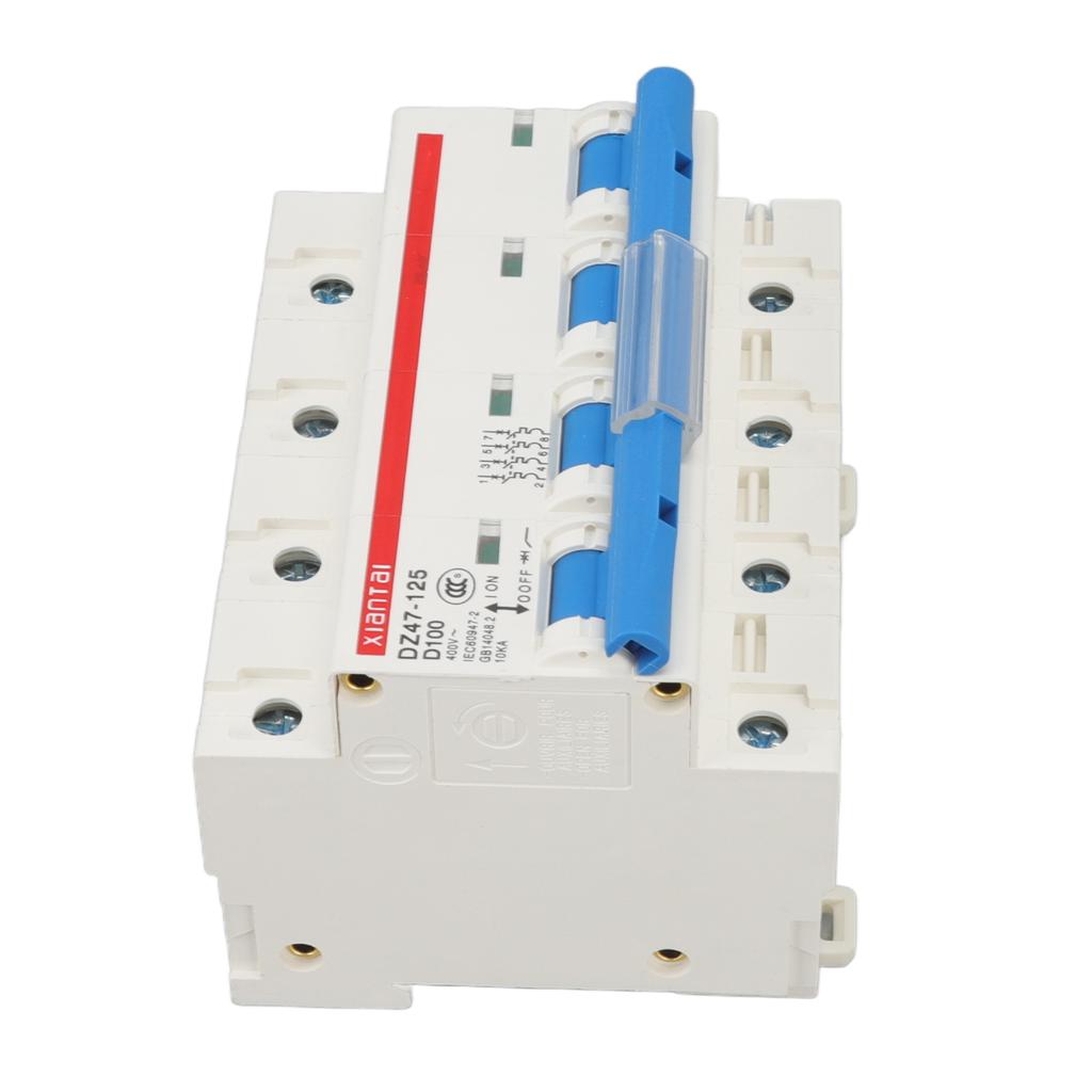 Small Circuit Breaker 4P 100A 400V Supply Flame Retardant Low Voltage Rail Type Miniature Circuit