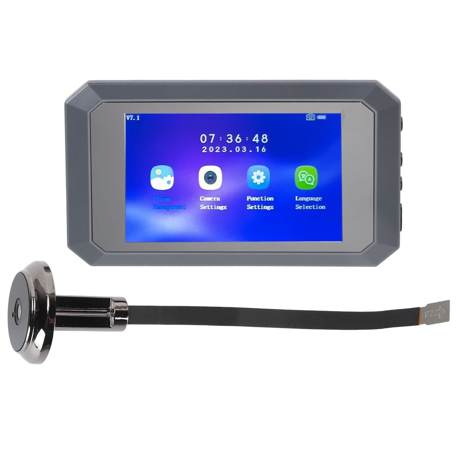 

3,97-дюймовый интеллектуальный дверной глазок с функцией обнаружения движения и широкоугольной камерой 1080P с углом обзора 135 градусов