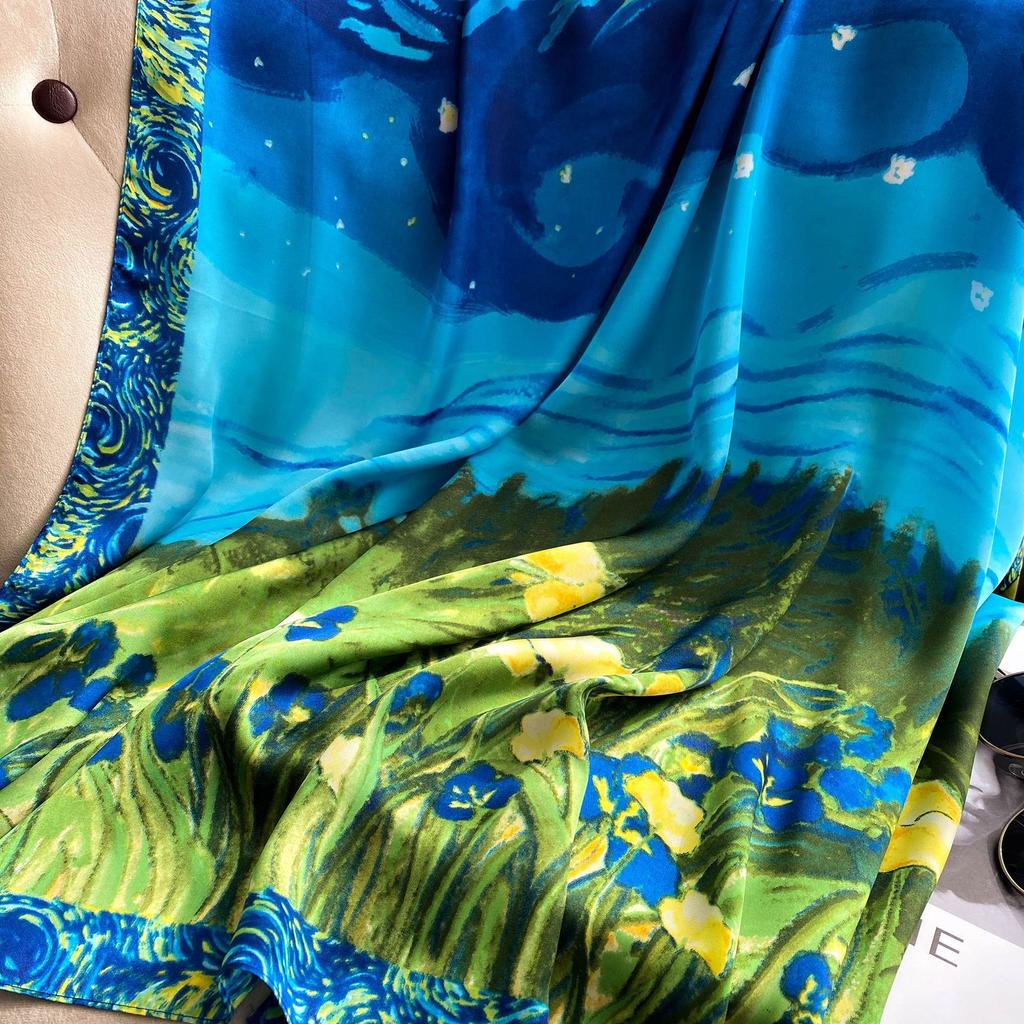 Hochwertige, luxuriöse Seidenschals, Stirnband, Schals, Halstuch für Damen, Ketten-Seidenschal, dekorativer Schal für Damen