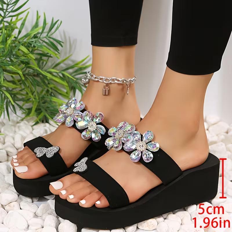 Plus Size Shoes for Women Summer 2026 Fashion Women Slip on Platform Comfortable Non-slip Flats Sandals 36-42 Women Shoes 42 чёрный 1990₽