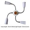 E27 Light Holder Splitter Adapter Degree Rotatable Replacement Portable for Exhibitions Bulb Lamp