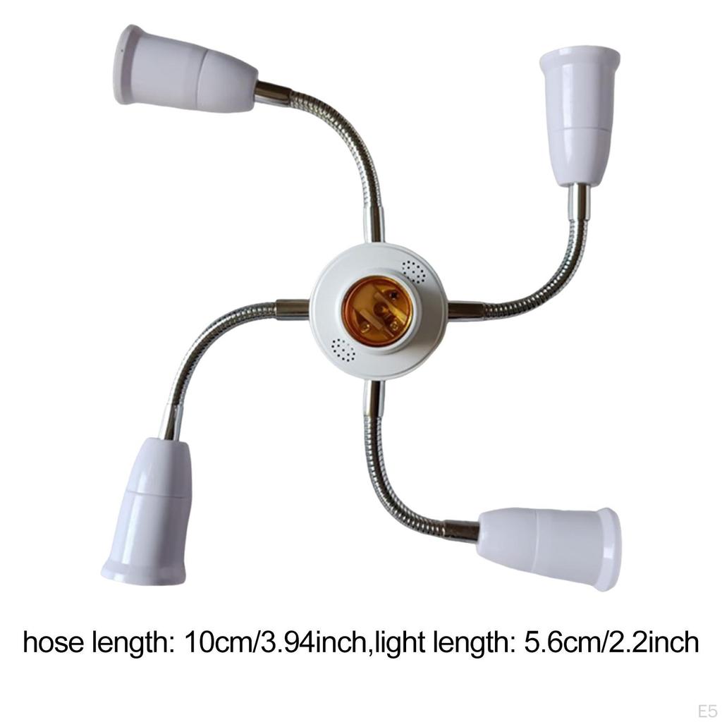 E27 Light Holder Splitter Adapter Degree Rotatable Replacement Portable for Exhibitions Bulb Lamp
