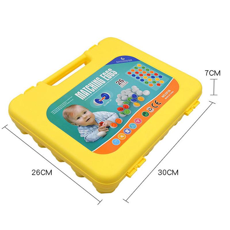 Uova abbinate Giocattolo di Pasqua Montessori Colori Forme Riconoscimento Bambini Educativi Colore Ordinamento Giocattolo per i più piccoli STEM Egg Toys Regalo