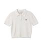 Wacky Willy Women'S Lily Wappen Cable Collar Short Sleeve Knit White