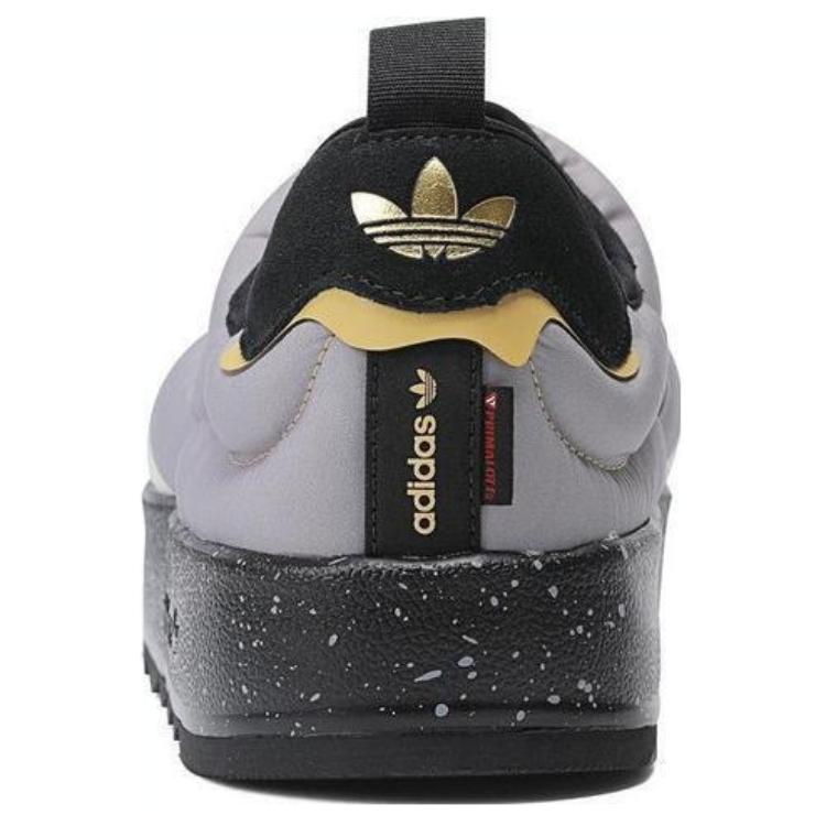 Adidas Originals Puffylette Directional Round Toe Slip-On Shock Absorbing Durable Low-Top Casual Shoes Unisex Casual Shoes Black White Gray IF4327