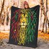 Rastafari Lion of Judah Flannel Blanket Soft All-Season Throw, Design for Camping, Car Travel, Hiking Sofa, Bed, Office Perfect Gift for Parties
