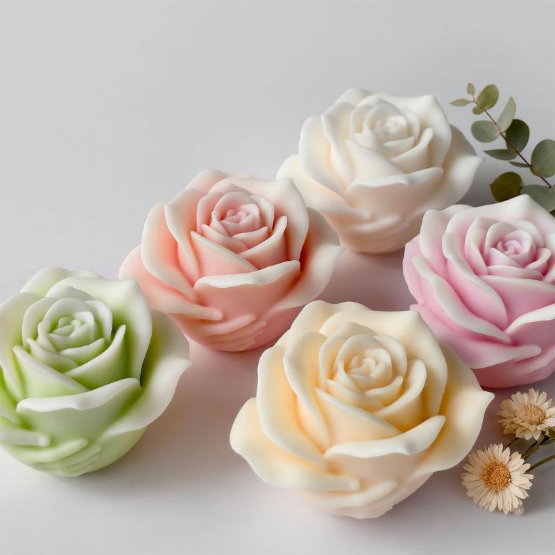 Silikonowe Formy na Świece w Kształcie Kwiatów do Robienia Świec Mydła Dekoracja Domu Wielofunkcyjna Floralna Forma Silikonowa do Żywicy Epoksydowej