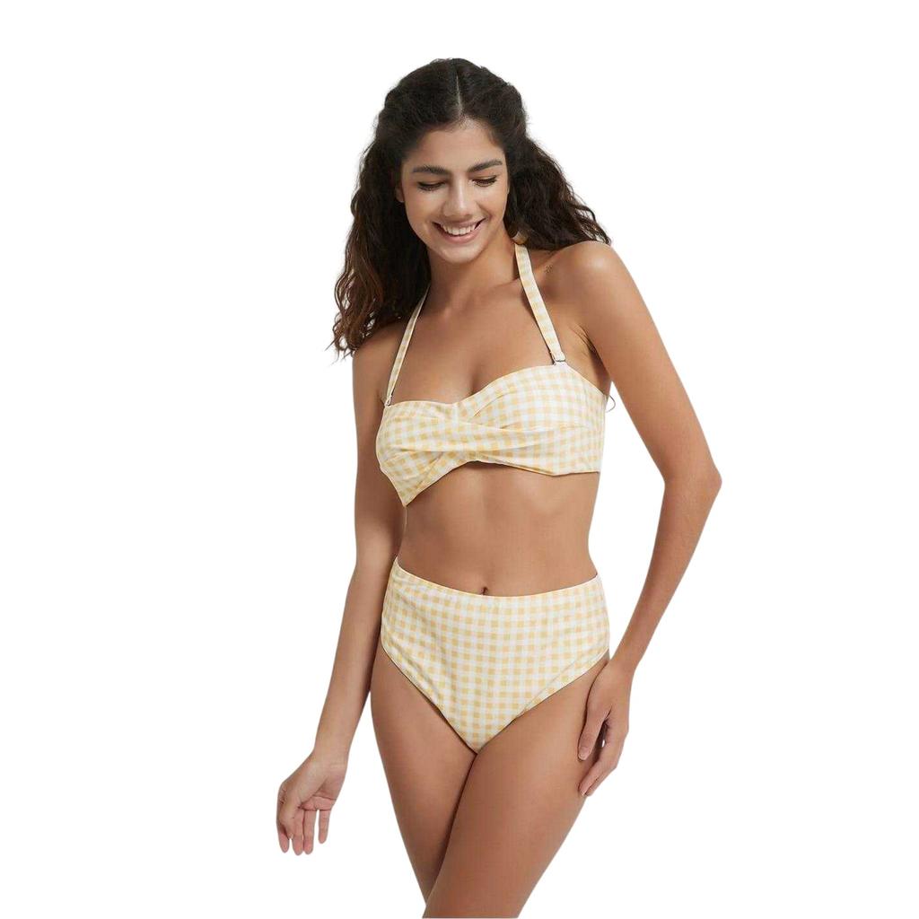 Be You Womens/Ladies Gingham Snug Fit Bikini Top