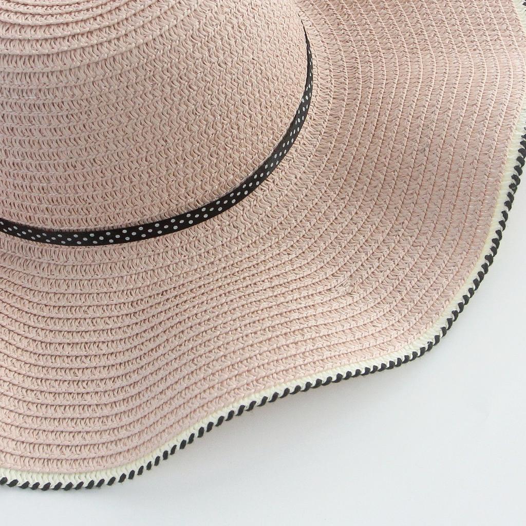 Panamanian Women's Spring and Summer Large Beach Sun Hat, Bow Grass Hat, Fashionablevacation Hat Cap Women Hat Straw Hats