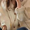 Dam Mode Enfärgad Snörning Croppad Skjorta Vintage O-Hals Korta Puffärmar Kvinnlig Chic Oversize Dam Blus
