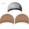 BEAUTY-HAIR CARE 3Pcs Nylon High Elasticity Stocking Mesh Wig Caps Hats Net