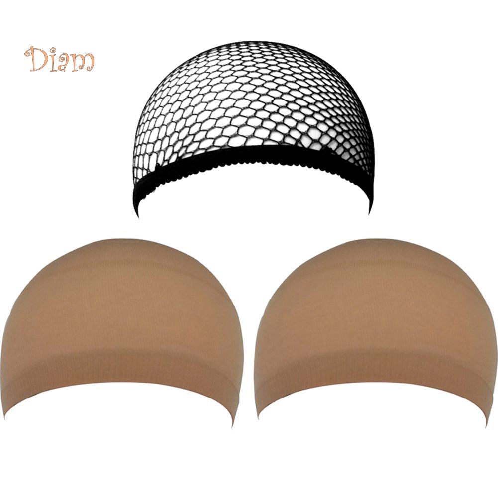 BEAUTY-HAIR CARE 3Pcs Nylon High Elasticity Stocking Mesh Wig Caps Hats Net