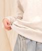Ellamo Terry Basic Plain Oversized Sweatshirt [Oatmeal]