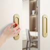 2Pcs Barn Door Sliding Pull Door Hidden Furniture Hardware Handle Self-Adhesive Bathing Room Glass Door Pulls