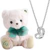 Petit Lou Tete Bear And Heart Necklace 12cm 4S Size August Normal