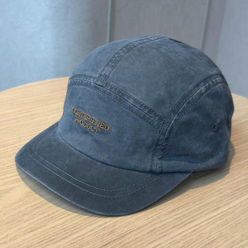 

American Retro Short Eave Letter Embroidered Duck Tongue Hat For Men And Women, Simple Sun Protection Baseball Cap Adjustable