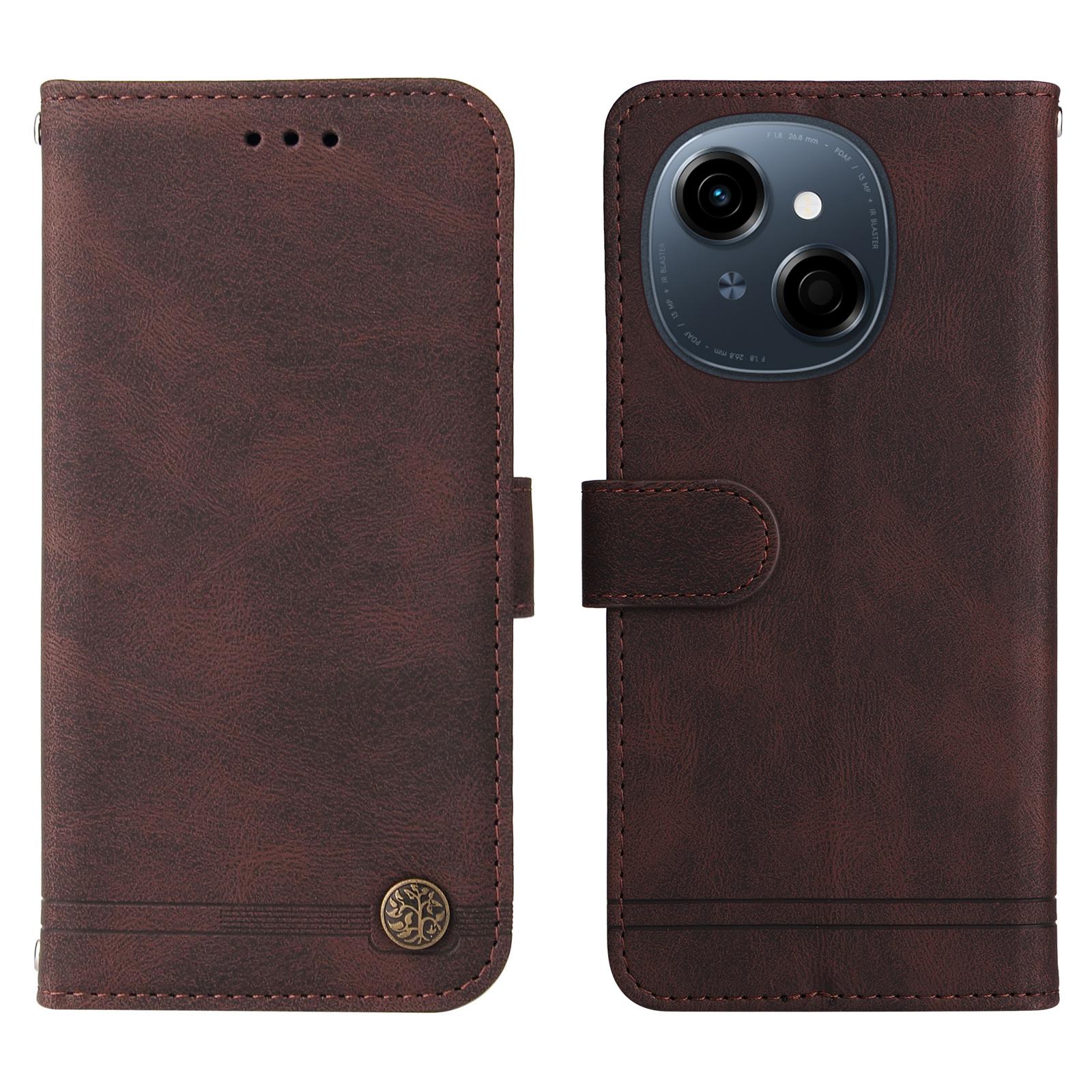 

For TECNO Spark Go 2025/Spark Go 1/Pop 9 4G Leather Wallet Cases Skin Touch Phone Cover Stand with Strap C