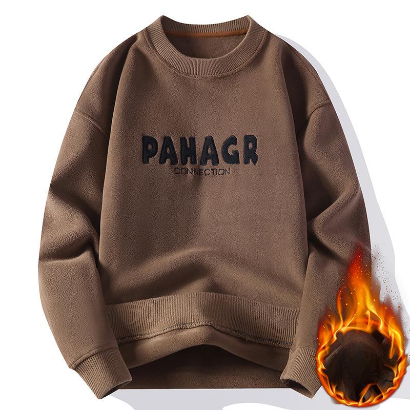 

Men s Trendy Warm Bottom Shirt with Velvet Velvet Thickened Inner and Outer Top Jacket 3XL