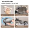 Suction Cup Drying Rack Foldable with 14 Clips Wall Mount Space Saving Hanger for Socks Underwear Baby Laundry