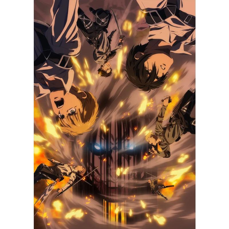 Anime Attack on Titan Final Season Poster Ästhetisches Manga Leinwandgemälde für Zuhause Kinderzimmer Wandkunst Wandbild Dekor