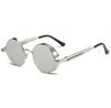 FREESE Sunglasses Round Designer Fashion UV Protection Men Silver Lens Silver