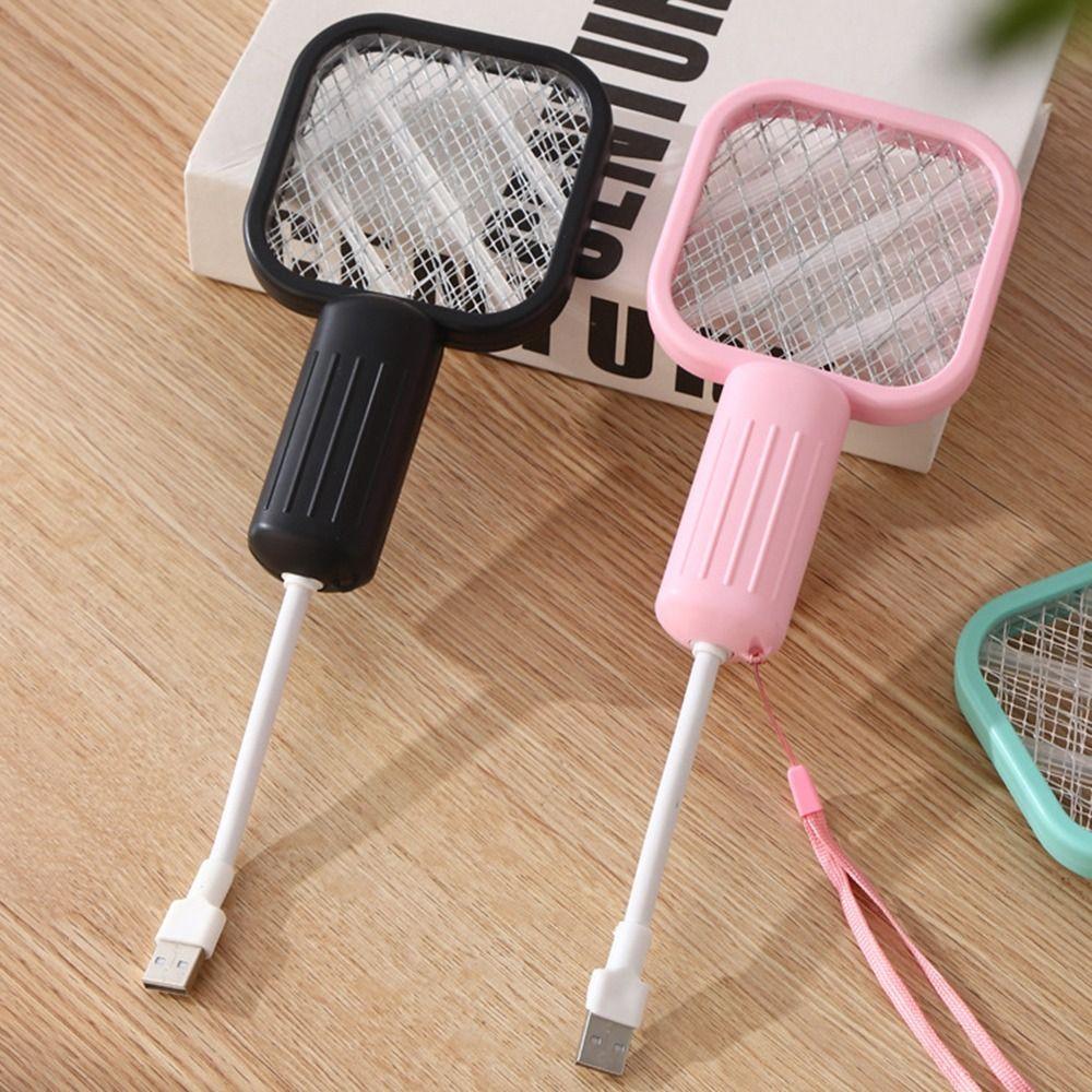 Electric Shock USB Mosquito Swatter UV Light Mosquito Killer Lamp Compact Insect Racket Outdoor