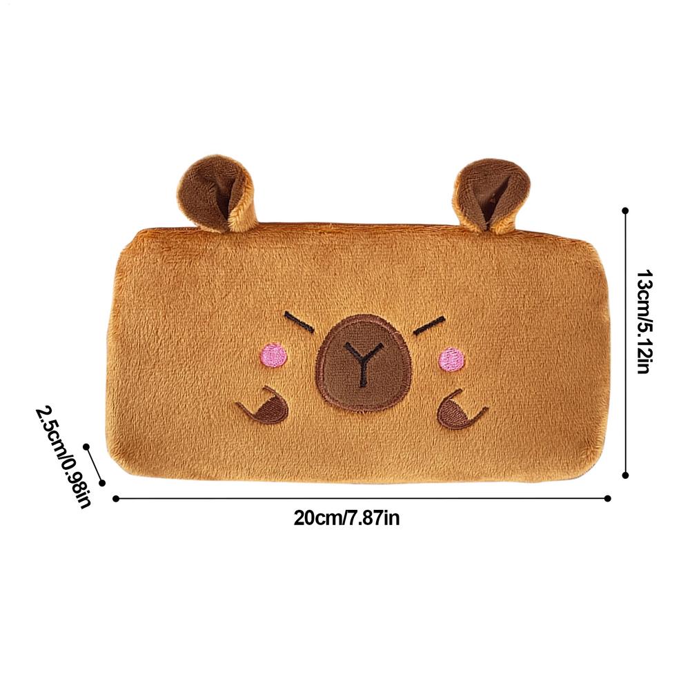 

Capibala Plush Pencil Case Cute Large Capacity Pencil Case Office Storage Bag Student Stationery School Supplies Pencil Cases