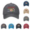 Men's And Women's Washed Cotton Baseball Caps With Printed Distressed Soft Top Denim Hats Vintage Hats