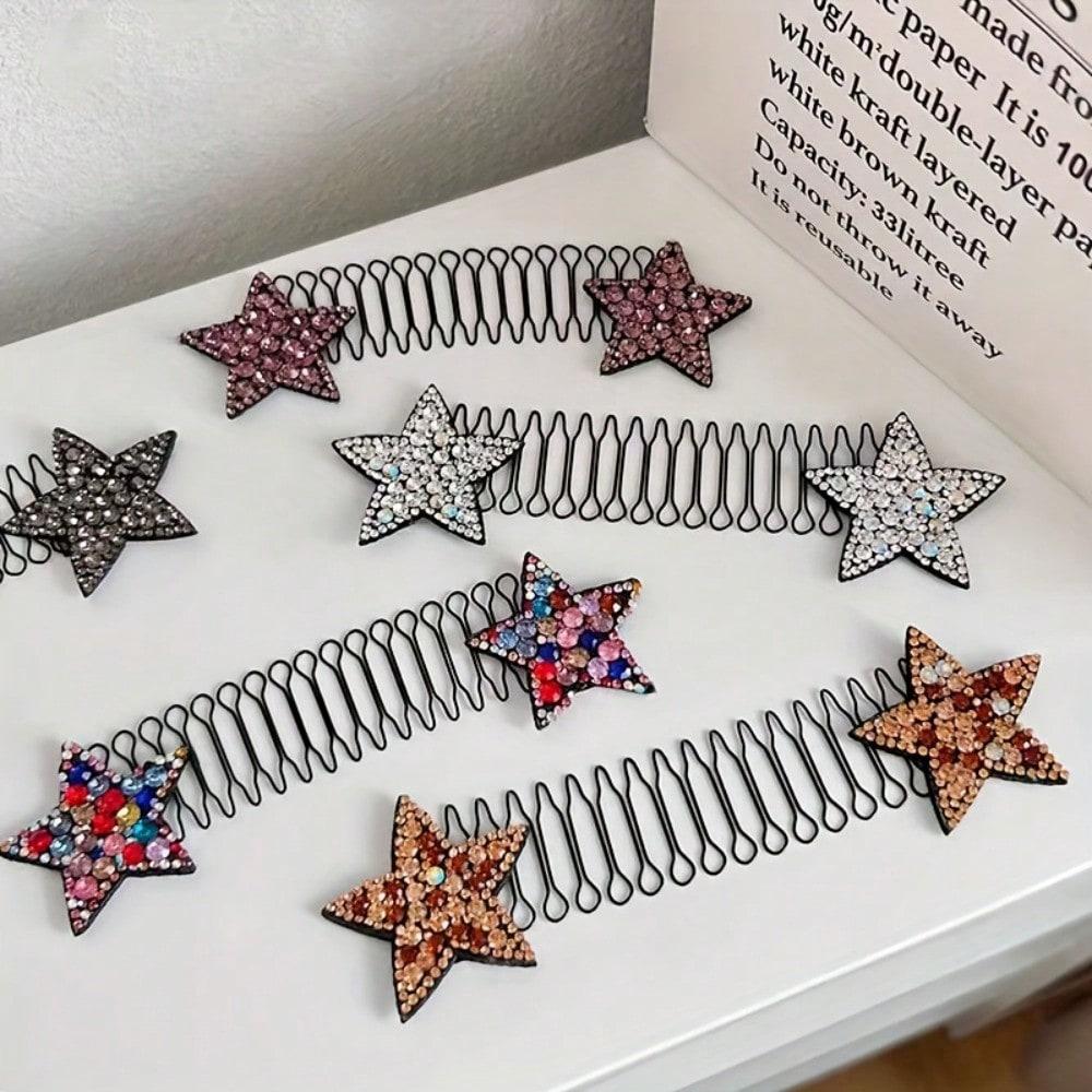 1pcs Star Invisible Shattered Hair Comb, A Magical Tool For Fixing Bangs And Sideburns, Versatile And Non Damaging Hair Accessories Hair Clips