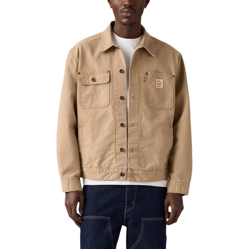 Kurtka Męska Levis Vintage Luźna Prosta Wygodna Kołnierzyk na Punkt Długi Rękaw A4820-0023