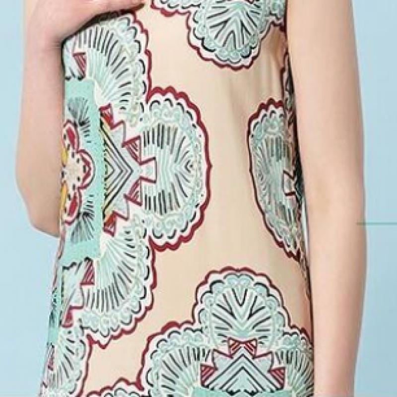 L Affair Women Diaper Motif Mint Rayon Dress Lwofd135 Mi
