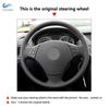 For BMW 3 Series E90 E91 2005-2011 X1 E84 2010-2013 Perforated Leather Hand-stitched Car Steering Wheel Cover Protective Trim