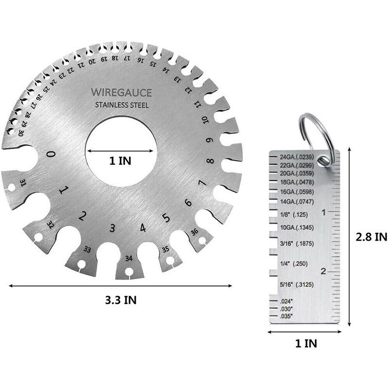 Stainless Steel Wire Metal Sheet Thickness Gauge and Dual Sided Sheet Gauge