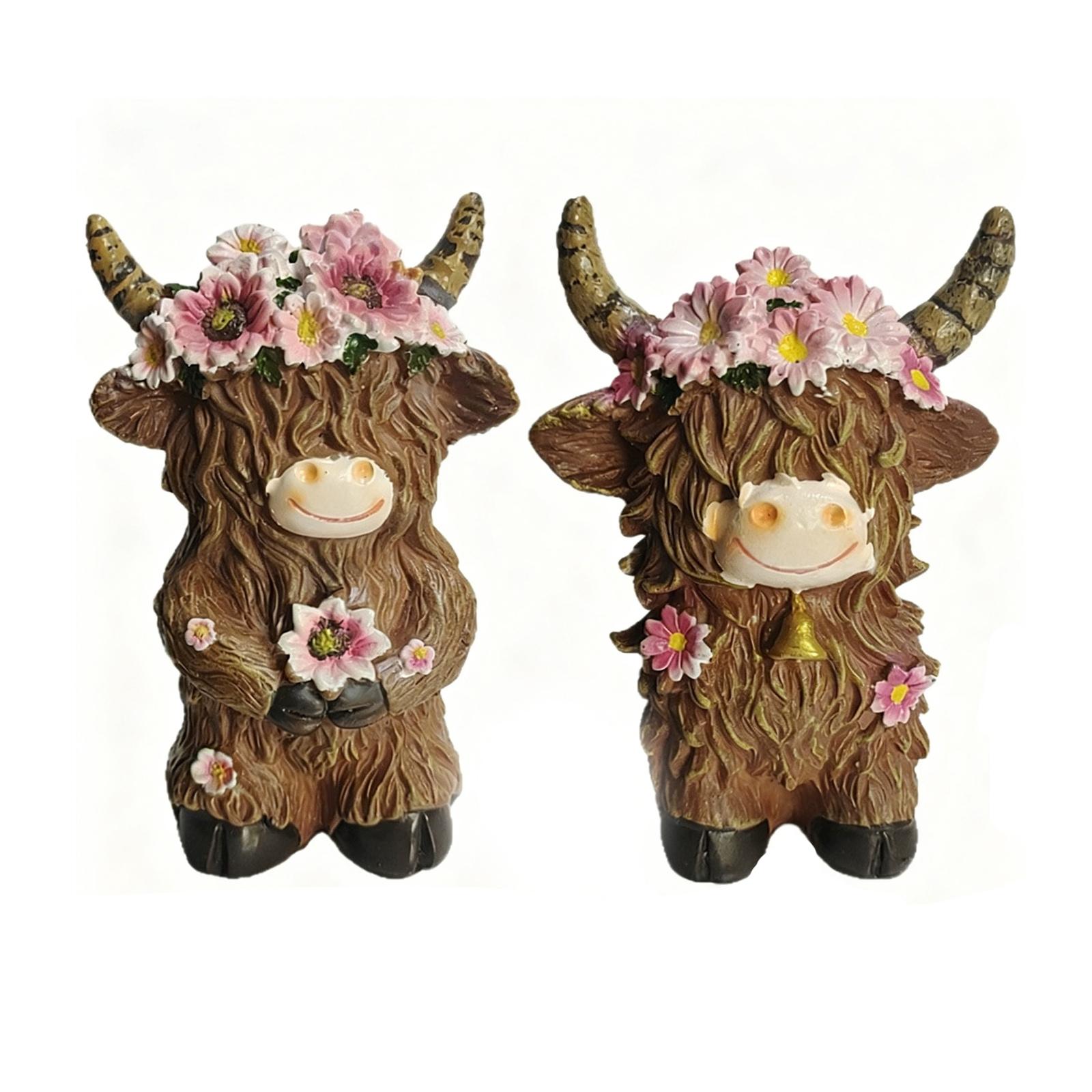 

Home Decoration Ornament Set: Xiaoniu Creative Resin Craft Ornaments One Size коричневий