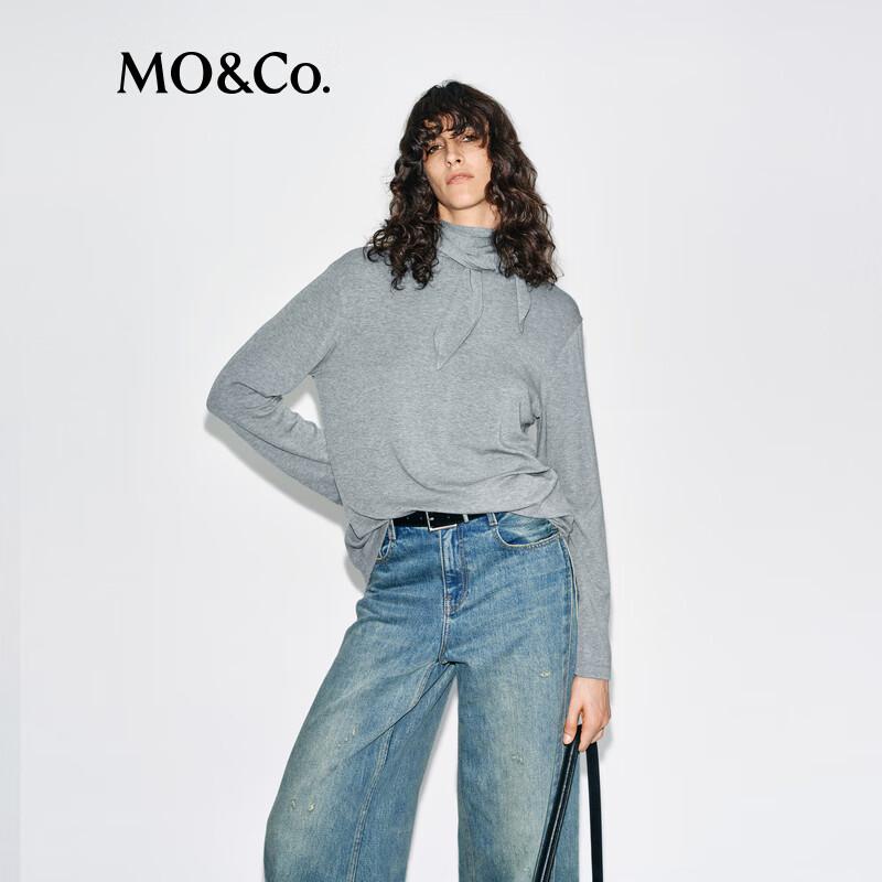 MO&Co. Wool Blend Turtleneck Sweater